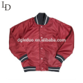 Fashion style red nylon autumn baseball bomber jacket for men